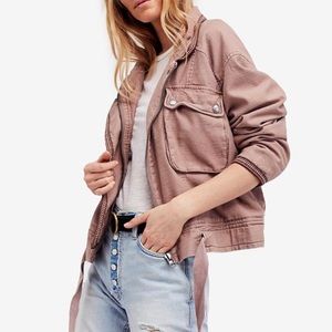 Free People Flight Line Bomber Jacket